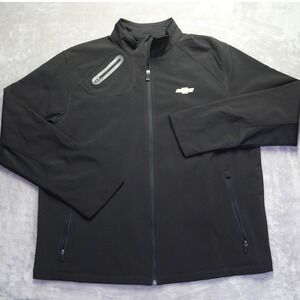 Chevrolet Softshell Jacket Black Full Zip Logo Men's L North End Sport